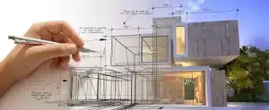 Bouwkundig tekenaar aan het werk in Waregem